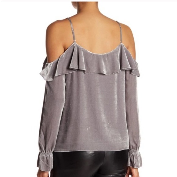 Joie Alyse velvet cold shoulder top - Picture 7 of 7